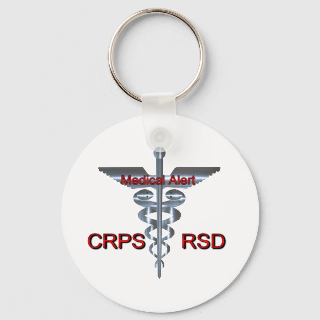Medical Symbol - CRPS RSD Medical Alert Key Ring (Front)