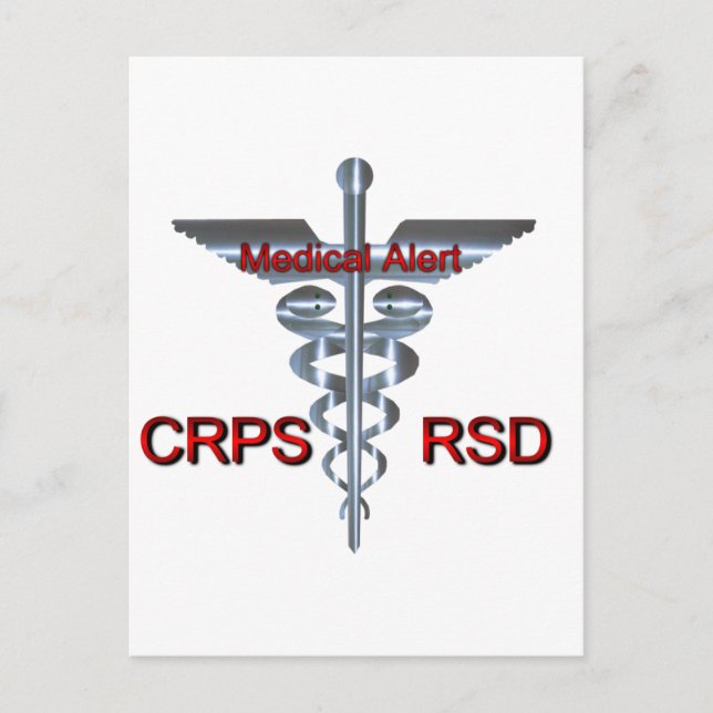 Medical Symbol - CRPS RSD Medical Alert Postcard (Front)
