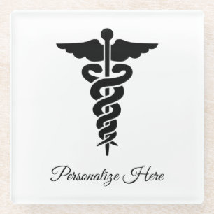 Medical Symbol   Glass Coaster