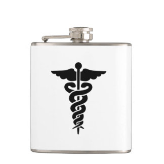 Medical Symbol Hip Flask