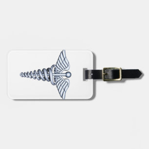 Medical Symbol Silver Luggage Tag