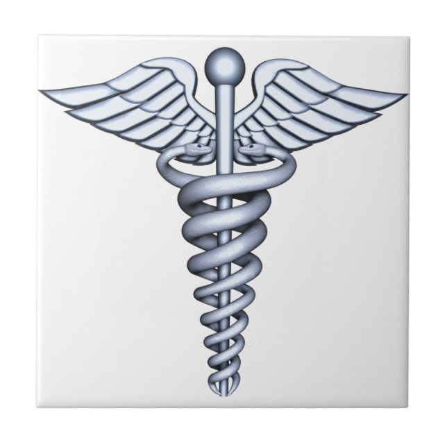 Medical Symbol Silver Tile (Front)