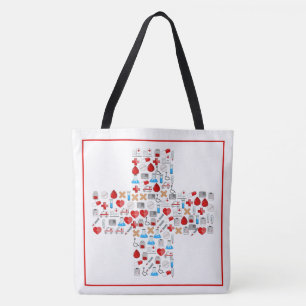 Medical Symbols Tote Bag
