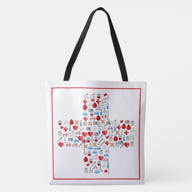 Medical Symbols Tote Bag (Front)