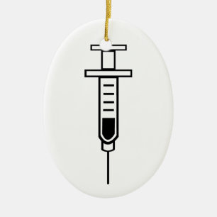 Medical Syringe Ceramic Tree Decoration
