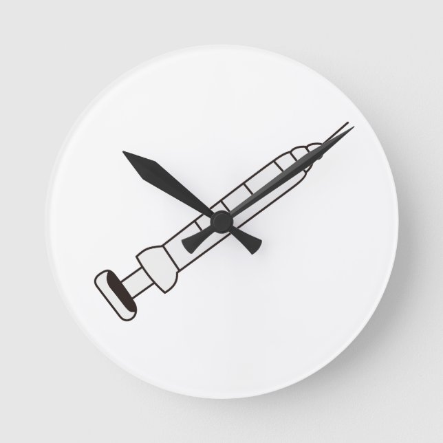 Medical Syringe Round Clock (Front)