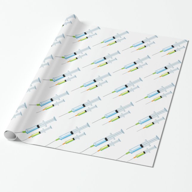 Medical syringe wrapping paper (Unrolled)