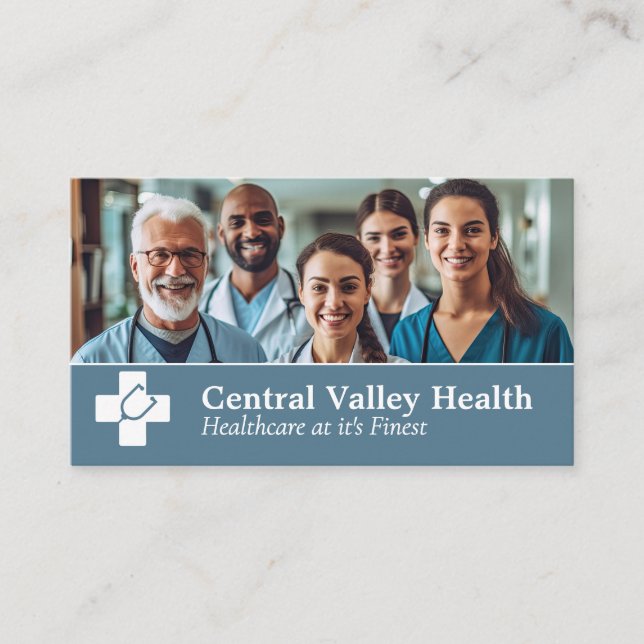 Medical Team at Hospital Business Card (Front)