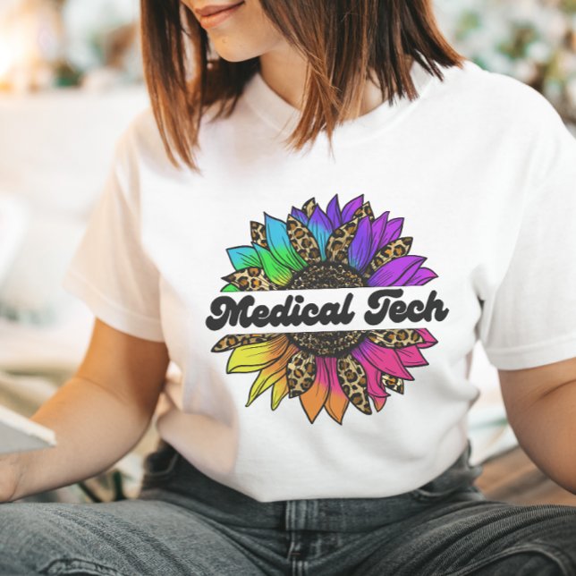 Medical Tech Profession Rainbow Sunflower  T-Shirt (Medical Tech Profession Rainbow Sunflower T-Shirt
)