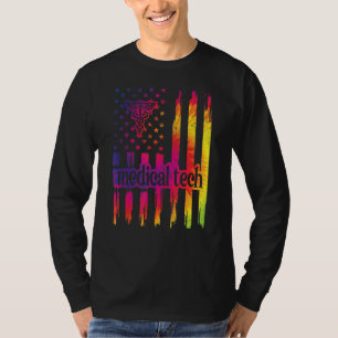 Medical Tech Us Flag Medical Technologist T-Shirt