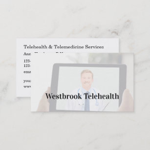 Medical Telehealth Telemedicine Services  Business Business Card