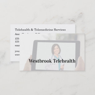 Medical Telehealth Telemedicine Services  Business Card