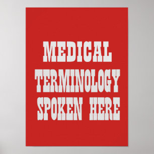 Medical terminology poster