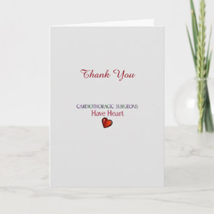 Medical Thank You Cardiothoracic Surgeon Card