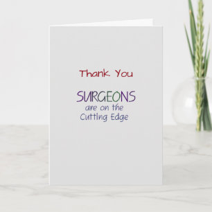 Medical Thank You Surgeon Card