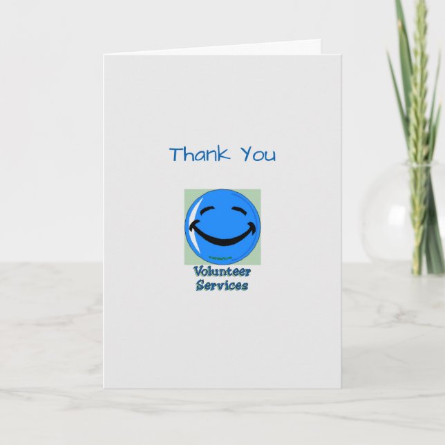 Medical Thank You Volunteer Services Card (Front)
