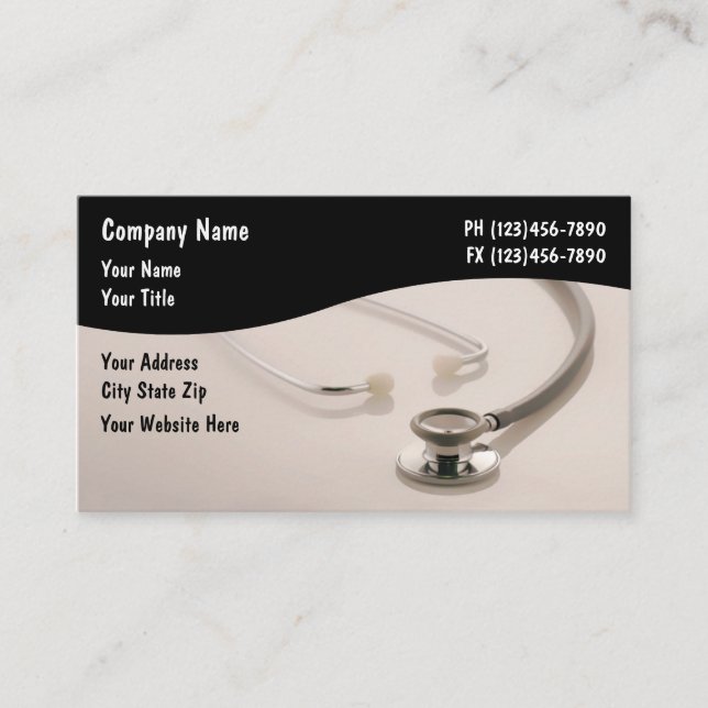 Medical Theme Professional Business Card (Front)
