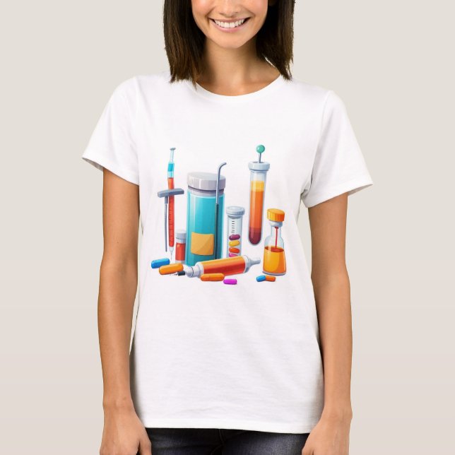 Medical Tools Cartoon Tee (Front)