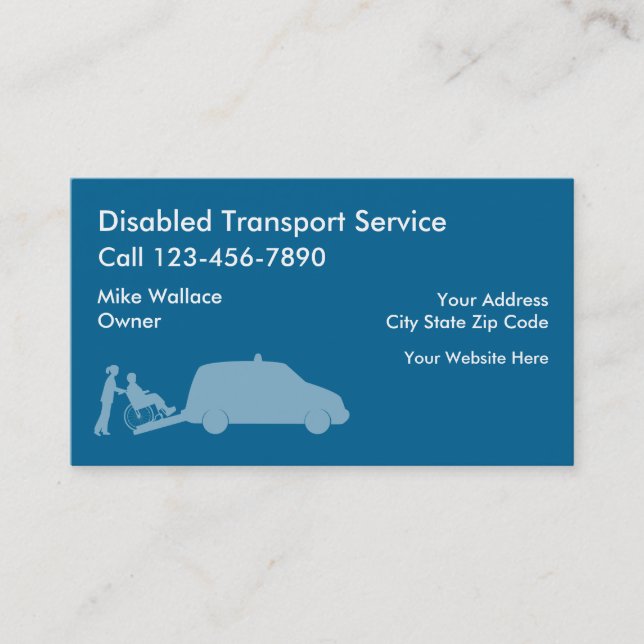 Medical Transport Business Cards (Front)