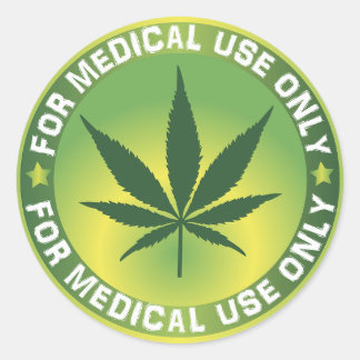 Medical Use Marajuana Classic Round Sticker