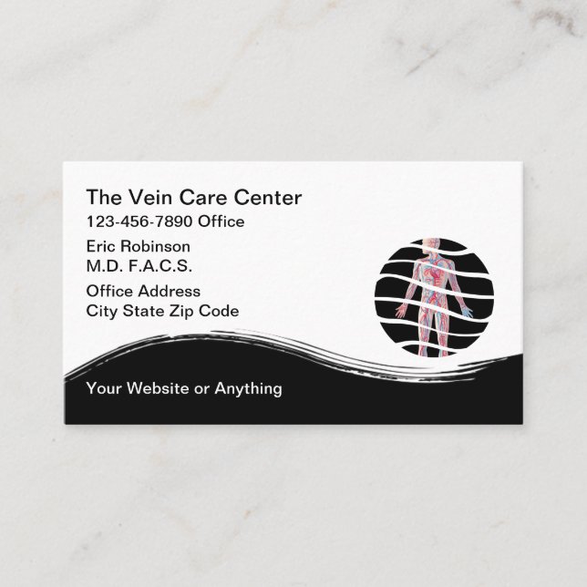 Medical Vein Clinic Business Cards (Front)