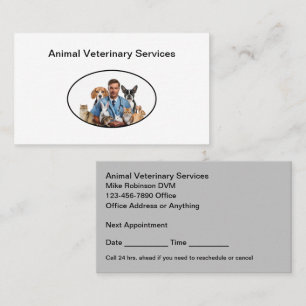Medical Veterinarian Doctor Appointment Cards