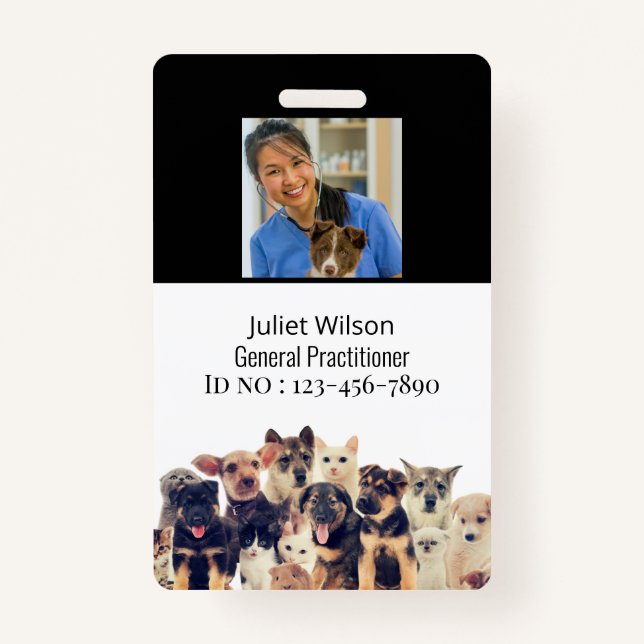  Medical Veterinarian ID Badge Name Tags (Front)