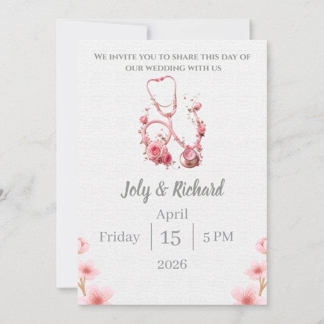 medical wedding invitation (Front)