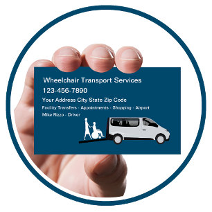 Medical Wheelchair Transportation Services Business Card