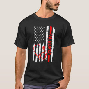 Medical Worker American Flag Va Nurse T-Shirt