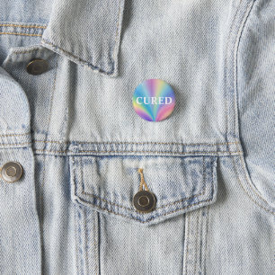 MEDICALLY CURED  3 CM ROUND BADGE
