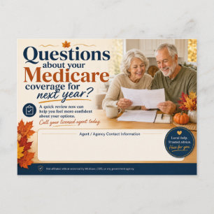 Medicare Agent Fall Client Reminder Postcard