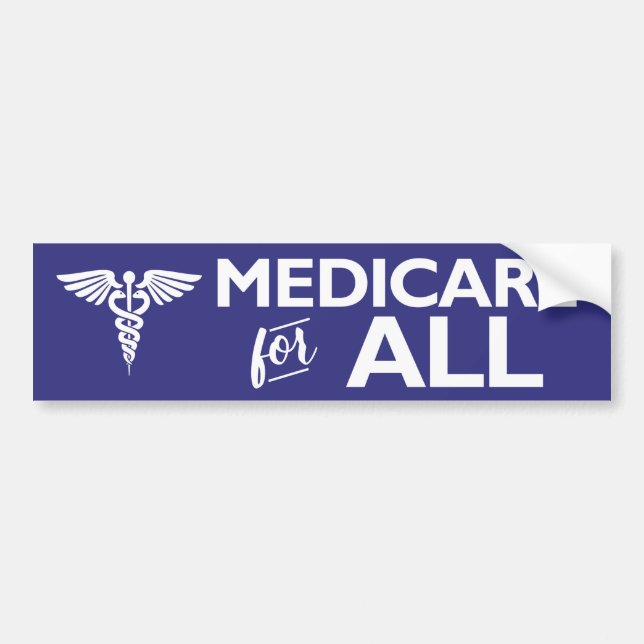 "Medicare for All" healthcare bumper sticker (Front)