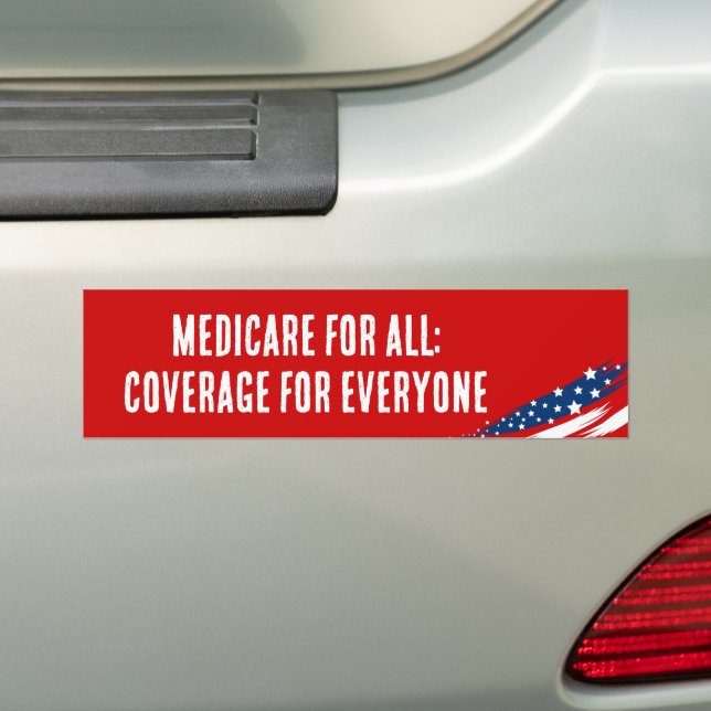 Medicare for All Healthcare Bumper Sticker (On Car)