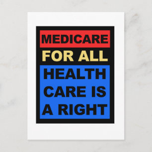 Medicare for All - Healthcare is a Right Postcard