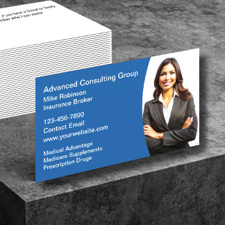 Medicare Health Insurance Consultant Business Card