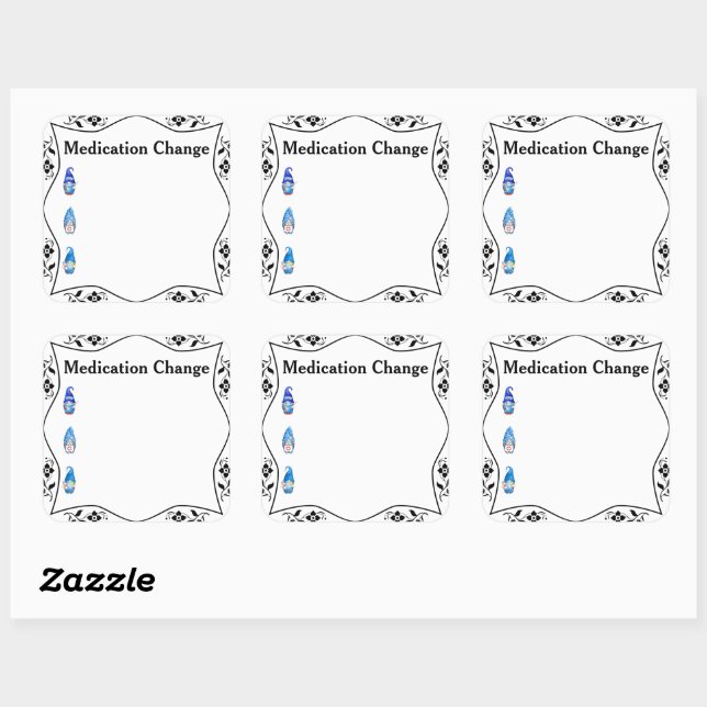 Medication Change Health Journal  Square Sticker (Sheet)