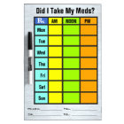 Medication Check List (Dry Erase Board)