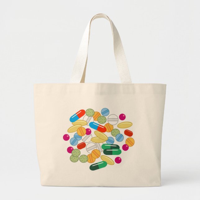 Medication Large Tote Bag (Front)
