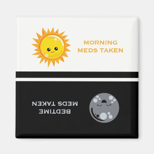 Medication Reminder Daily Day and Night Magnet