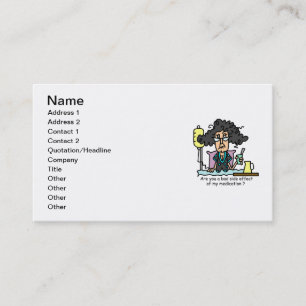 Medication Side Effect Dark Hair Business Card
