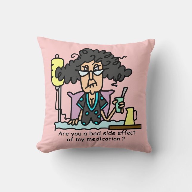 Medication Side Effect Dark Hair Cushion (Front)
