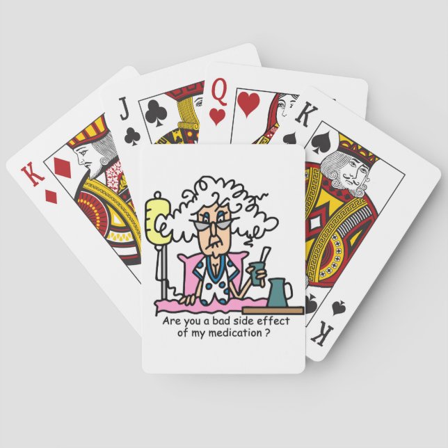 Medication Side Effect Humour Playing Cards (Back)