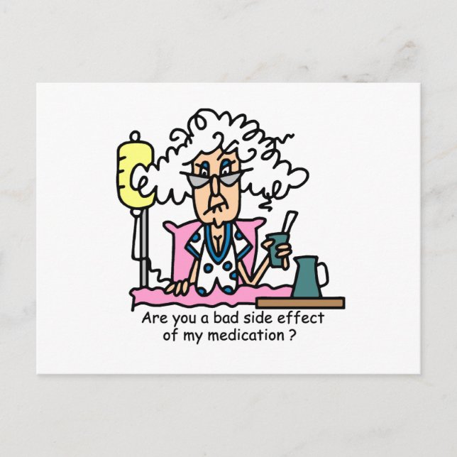 Medication Side Effect Humour Postcard (Front)
