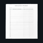 Medication Weekly Tracker Log Prescription  Notepad<br><div class="desc">This design may be personalised by choosing the Edit Design option. You may also transfer onto other items. Contact me at colorflowcreations@gmail.com or use the chat option at the top of the page if you wish to have this design on another product or need assistance. See more of my designs...</div>