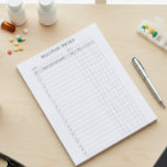 Medication Weekly Tracker Log Prescription  Notepad<br><div class="desc">This design may be personalised by choosing the Edit Design option. You may also transfer onto other items. Contact me at colorflowcreations@gmail.com or use the chat option at the top of the page if you wish to have this design on another product or need assistance. See more of my designs...</div>