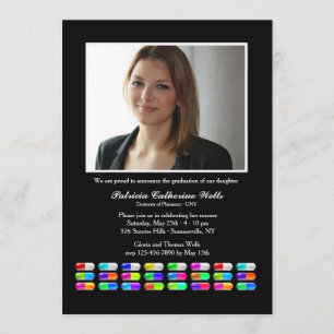 Medications Photo Graduation Invitation