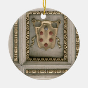 Medici coat of arms, from the soffit of the church ceramic tree decoration