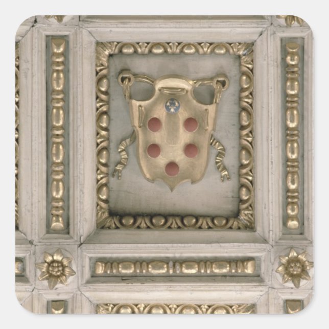 Medici coat of arms, from the soffit of the church square sticker (Front)