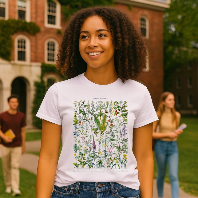 Medicinal Plants & Flowers by Adolphe Millot T-Shirt (Creator Uploaded)
